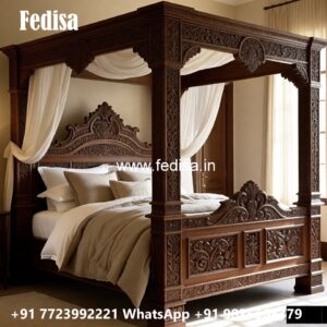 Elegant Luxury Bed Design with Premium Wood Texture No-3619