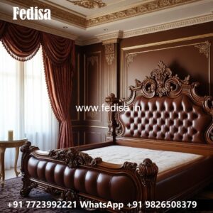 Luxury Bed Design with Elegant Curved Headboard No-3651