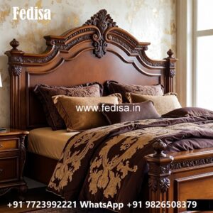 Luxury Bed Design with Artistic Golden Patterns No-3663