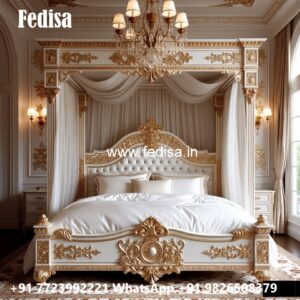 Stylish Luxury Bed Design with Premium Decorative Panels No-3667