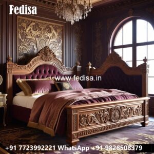 Stylish Luxury Bed Design with Wooden Luxury Frame No-3679