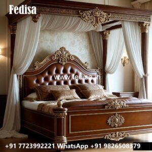 Luxury King Bed Design with Upholstered Headboard No-3711