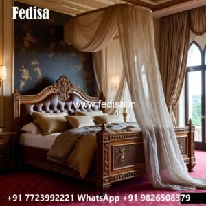 Wooden Classic Bed Design for Master Bedroom No-3753