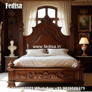 Luxury King Classic Bed Design Photos No-3781