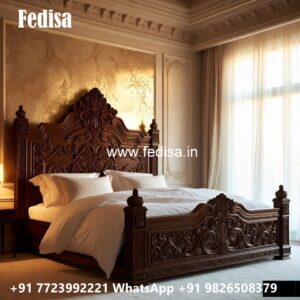Latest Wooden Classic Bed Design Trends No-3821