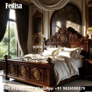Beautiful Wooden Classic Bed Design No-3867
