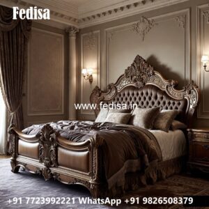 Traditional Wooden Bed Classic Design No-3870