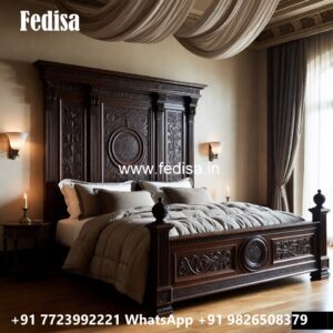 Wooden King Size Classic Bed Design No-3892