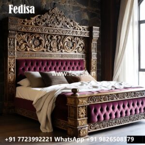 Elegant Double Classic Bed Design No-3893