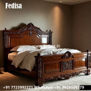 Stylish Classic Wooden Bed Design No-3925