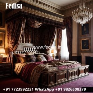 Classic Bed Design with Wooden Carving No-3951
