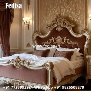 Royal Bedroom Decor Bed Design No-3997