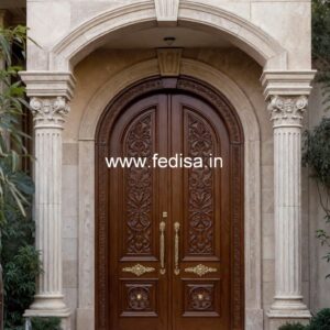 Vintage Wooden Door Glass Door Design No-010