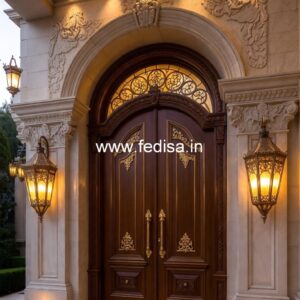 Arch Top Wooden Door Safety Door Design For Home No-087