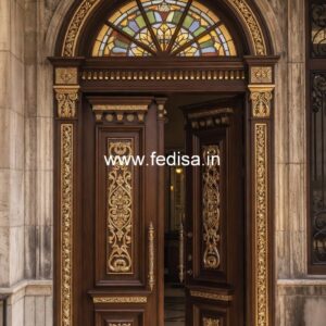 Wooden Carved Door Design Kitchen Sliding Door Design No-219