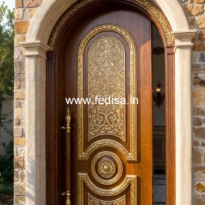 Rustic Classic Door Main Door Side Glass Design No-273