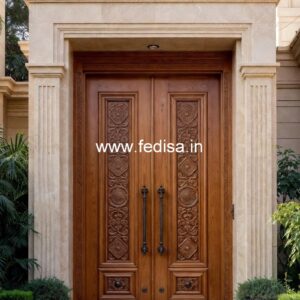 Mahogany Classic Doors Main Door Carving Designs No-471