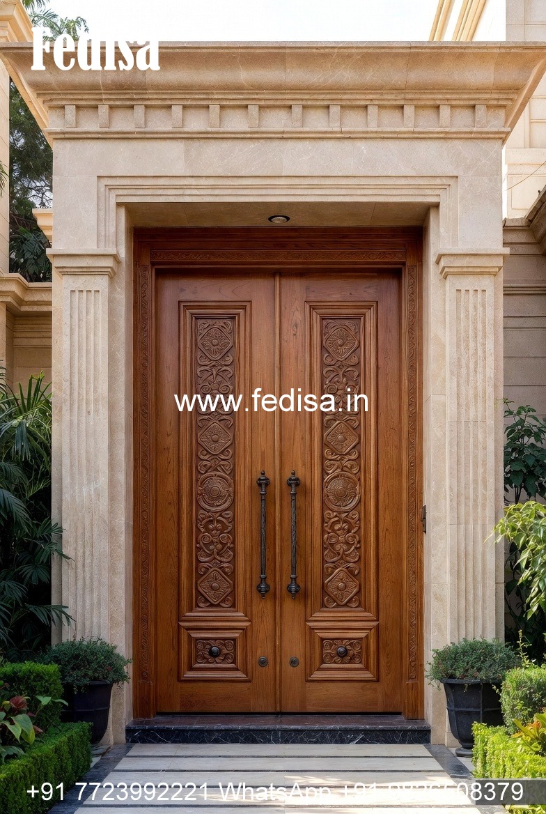 Mahogany Classic Doors Main Door Carving Designs No-471