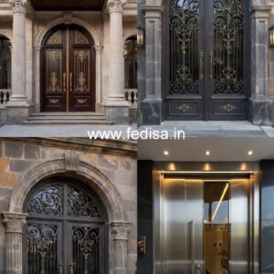 Luxury Classic Entrance Door Designs India Door Attached Window Design No-572
