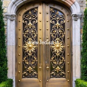 Solid Wood Classic Door Modern Entrance Door Design No-756
