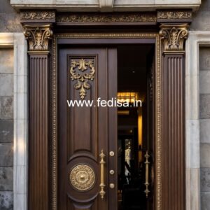 Home Entry Wooden Door One Side Door Design No-812