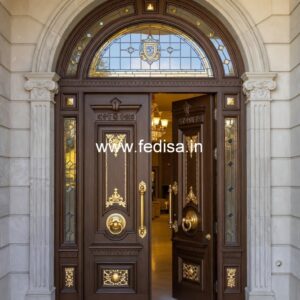 Decorative Wooden Doors Etching Glass Design For Door No-904