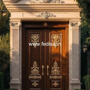 Handcrafted Wooden Door Prayer Room Door Design No-1047