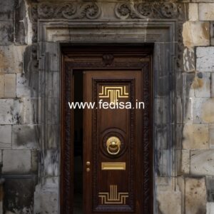 Italian Style Wooden Doors Steel Door Frame Design No-1055