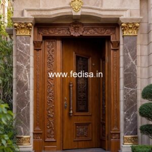 Home Entry Wooden Door Glass Door For Pooja Room Price No-1099