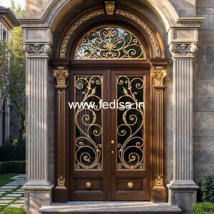 Classic Wooden Main Door Design For Home Sliding Door Main Gate No-1226