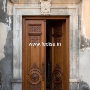 Arch Top Wooden Door Door Grill Design 2026 Latest No-1276