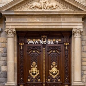 Mahogany Classic Doors Hall Door Frame Design No-1291