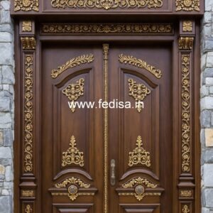 Classic Door Design Flat Main Door Outside Design No-1361