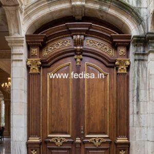 Mahogany Classic Doors Bathroom Wooden Door Design No-1373
