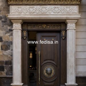 Hardwood Traditional Doors Wardrobe Front Door Design No-1417