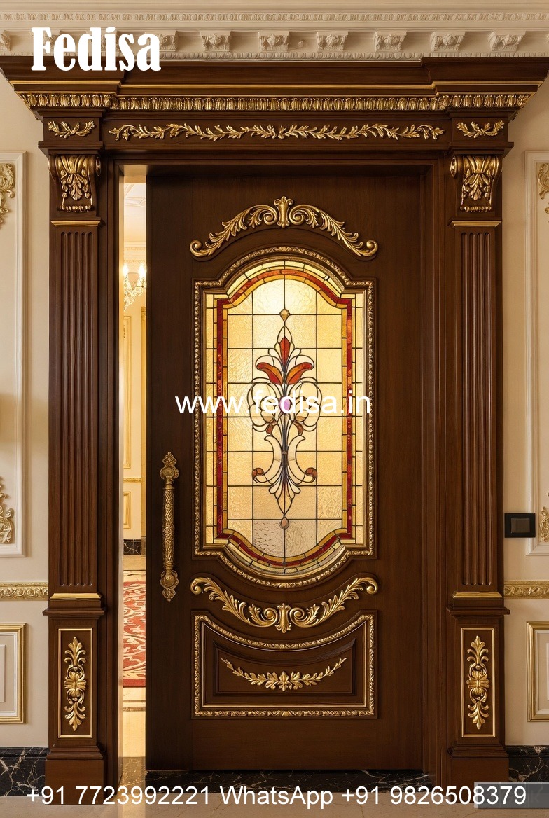 Front Entrance Classic Door Flat Front Door Design No-1467