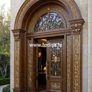 Glass Panel Classic Door Aluminum Doors Designs For Kitchen No-1524