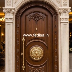 Engraved Wooden Door Sagwan Wood Main Door Design No-1646