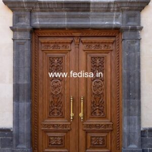Handcrafted Wooden Door Fabricated Door Design No-1662