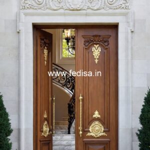 Solid Wood Classic Door Drawing Room Front Door Design No-1781