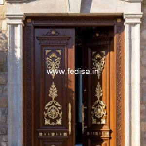 Teak Wood Door Design 8 Feet Main Door Design No-1782