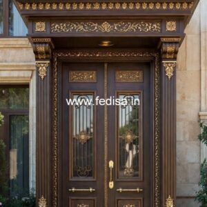 Vintage Wooden Door Designs For Houses Wooden Door With Steel Design No-1844