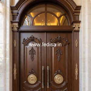 Italian Style Wooden Doors Laser Cutting Safety Door Design No-3269