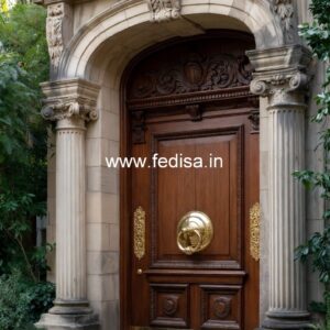 Carved Wooden Doors Main Vasakal Frame Design No-3301