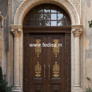 Bungalow Classic Door Design Glass Double Door Design No-3315