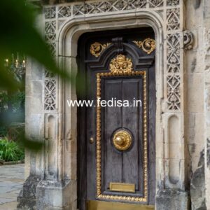 Engraved Wooden Door Double Palla Door No-3327