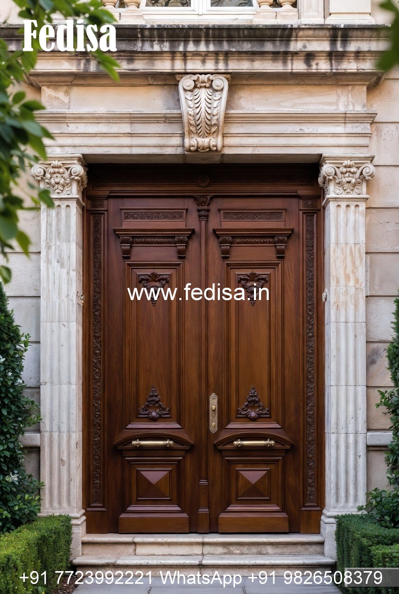 Elegant Double Door Classic Entry Design Cnc Cutting Door No-3403