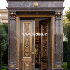 Elegant Double Door Classic Entry Design Modern Wood Carving Designs For Main Door No-3526