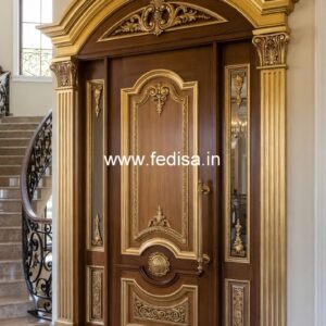 Solid Wood Classic Door Simple Sunmica Door Design No-3544
