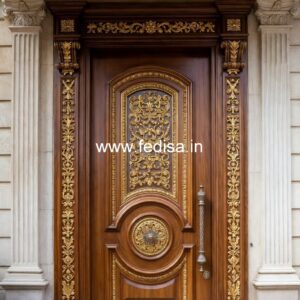 Classic Front Door Ideas Wooden French Door Design No-3660